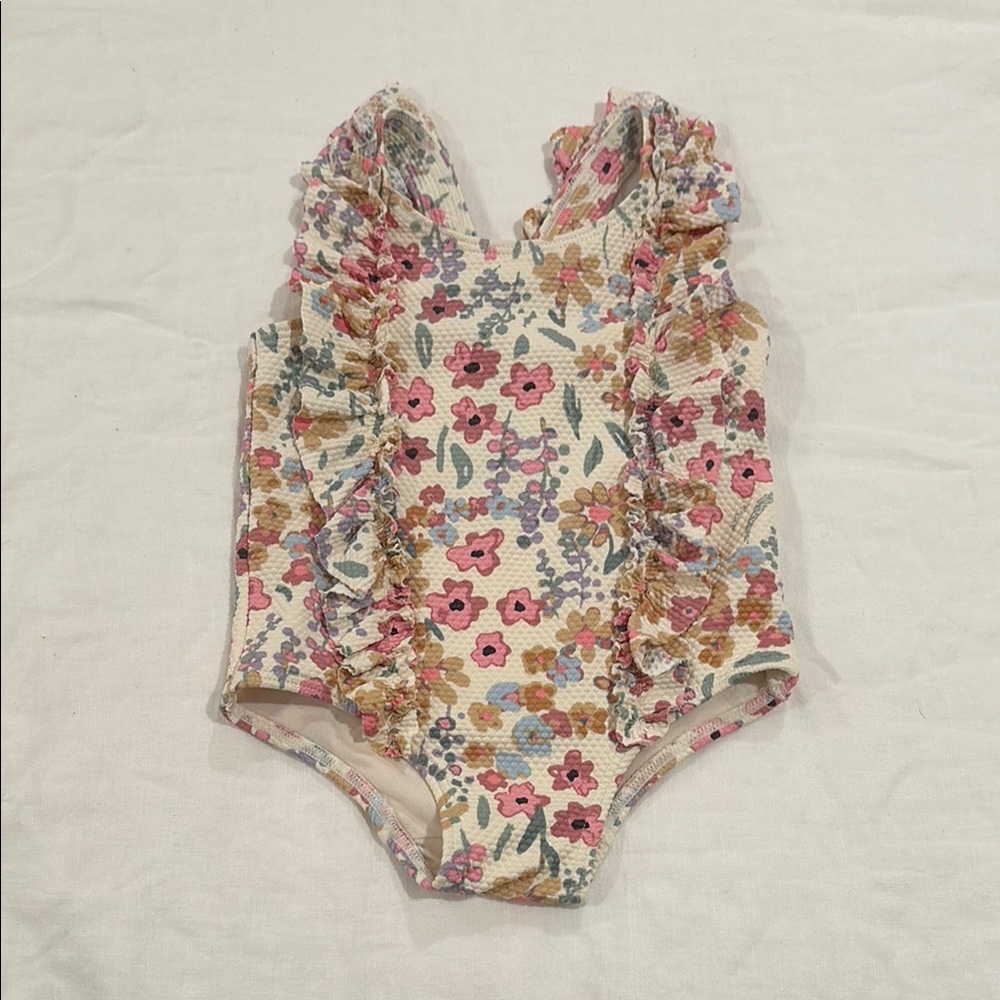 H&M Floral Ruffle Baby Bathing Suit